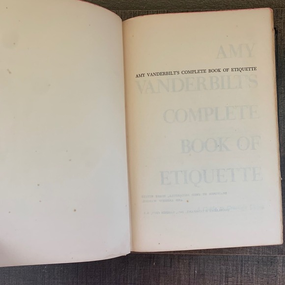Amy Vanderbilt's Complete Book of Etiquette 1958 Hardcover Doubleday Vintage - Picture 6 of 14